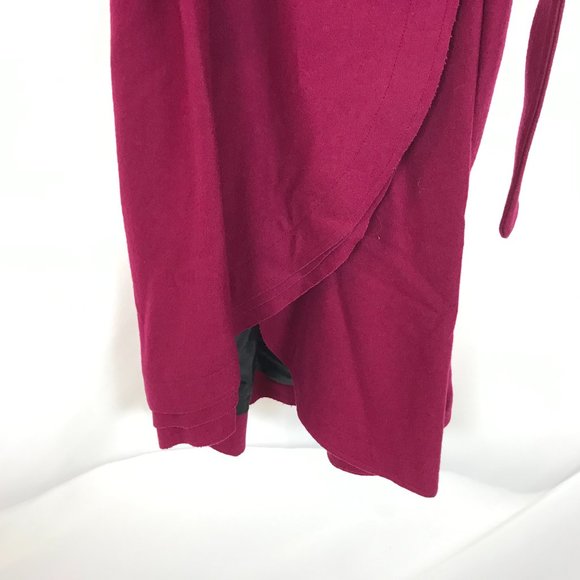 Large Kate Sylvester Wool Front Tie Wrap Dress - Picture 4 of 5